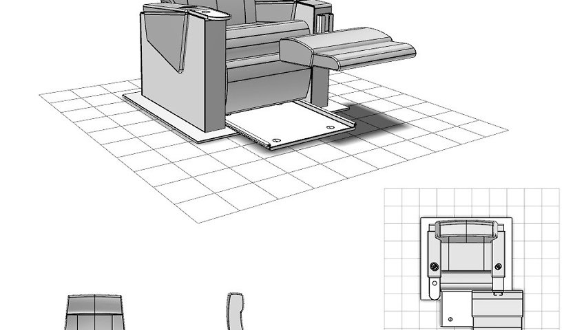 dessin industriel cao cad fauteuil