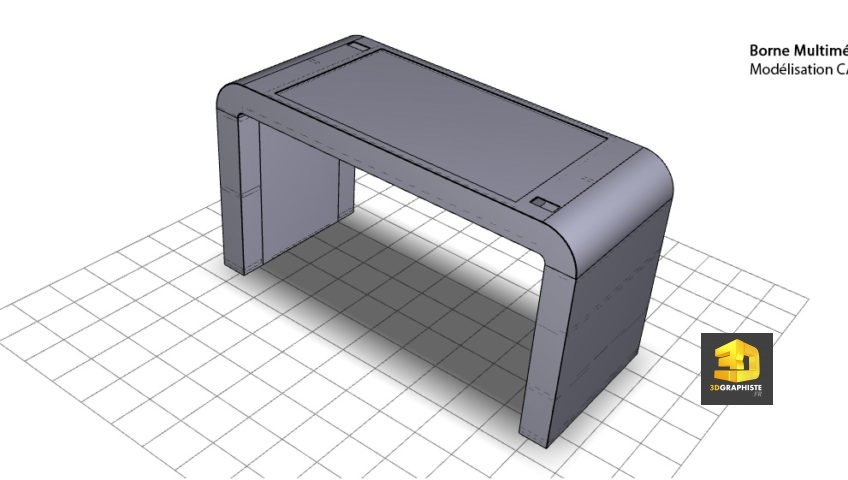 modelisation cao iges - borne tactile