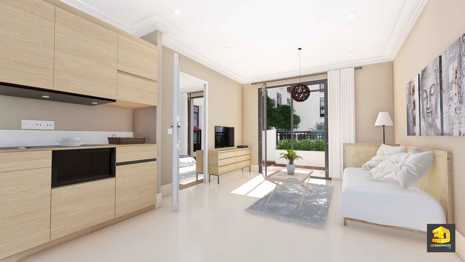 Illustrations 3d immobilier : appartement palazzo val d'europe ...