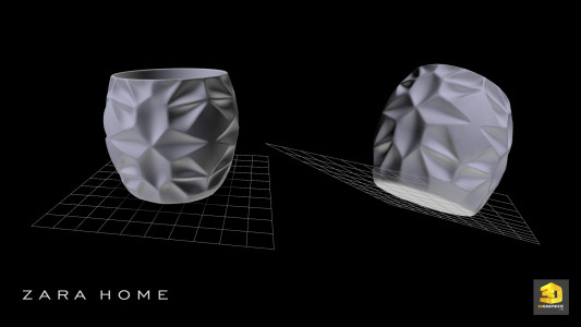 Modélisation 3D CAO verres Zara Home