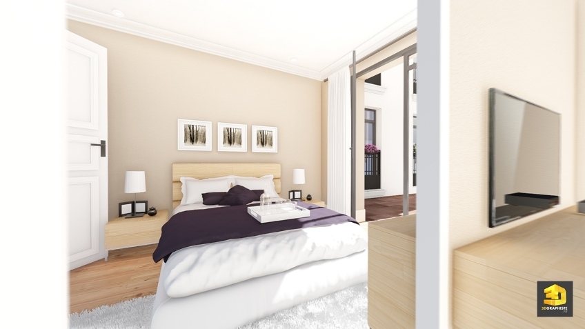 perspective 3d chambre - Palazzo