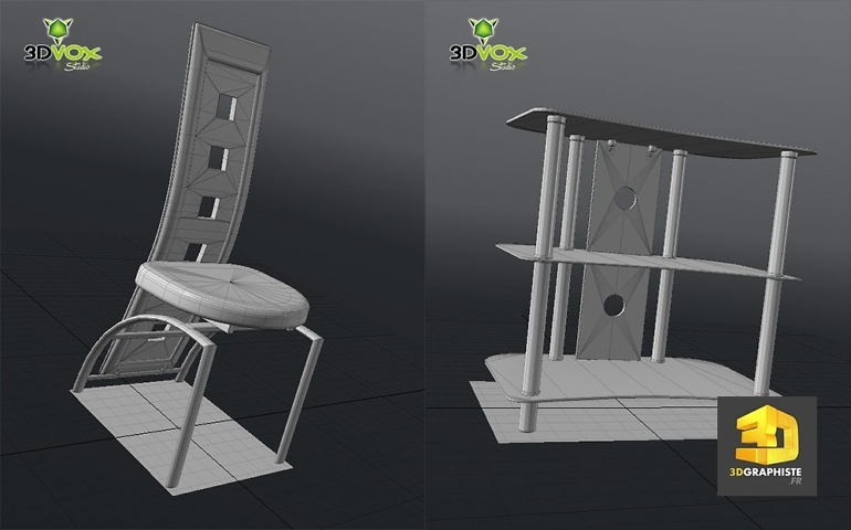 infographiste modelisation 3d meubles 3d mobilier