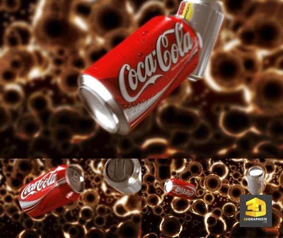 publicite 3d realisation coca-cola