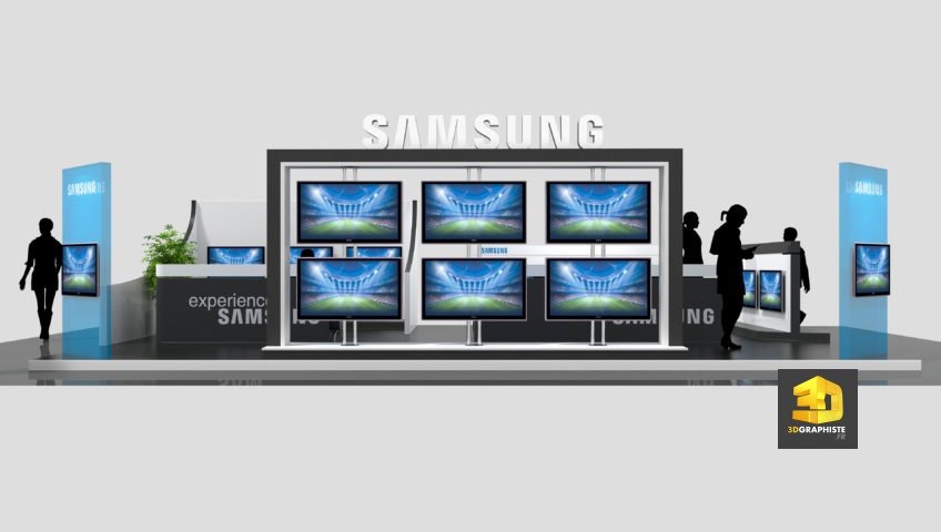 agencement commercial - espace TV Samsung