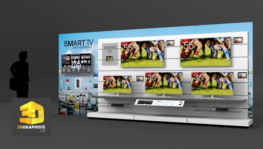 Conception rayonnage samsung tv connect