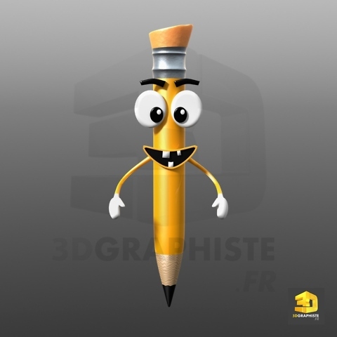 Mascotte de Crayon - personnage crayon
