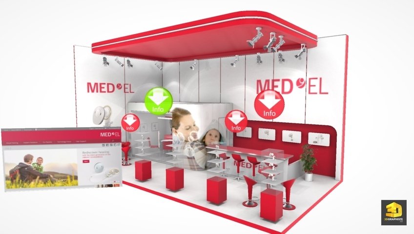 visualisation 3d de stand - Med-el