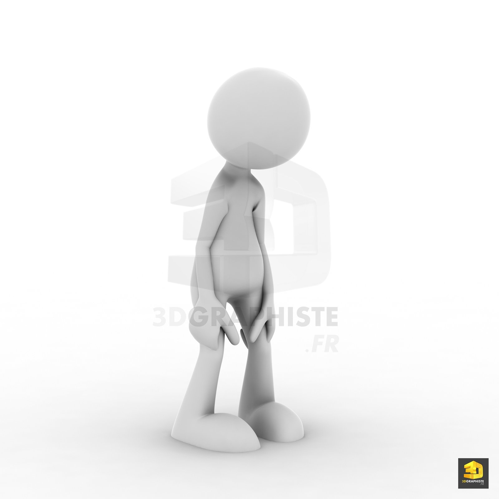 Bonhomme 3d Position Triste 3dgraphiste Fr