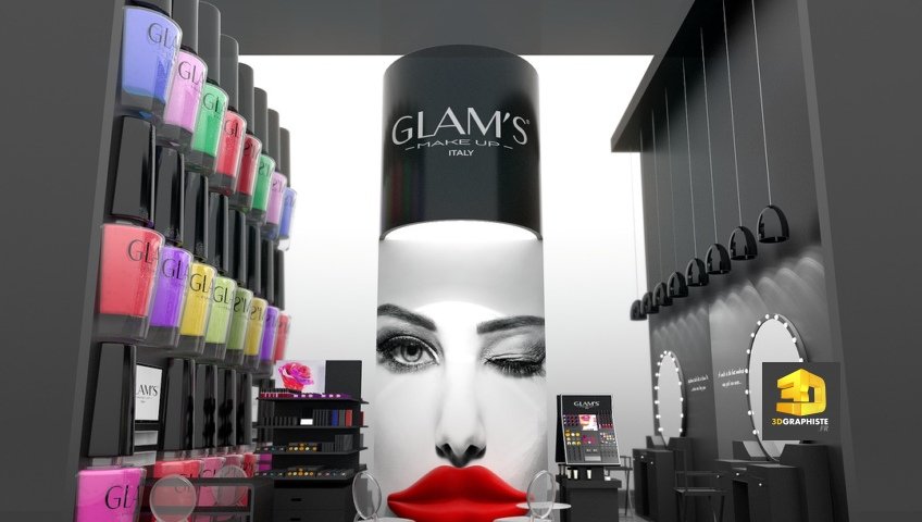 rough stand cosmétiques Glam's
