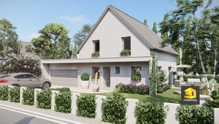 perspective 3d de maison à Souffelweyersheim