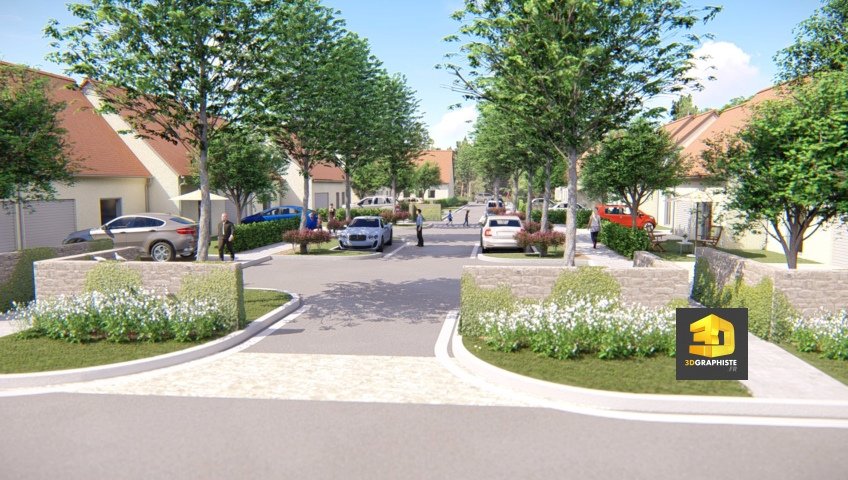 lotissement Nexity - perspective 3d architecture